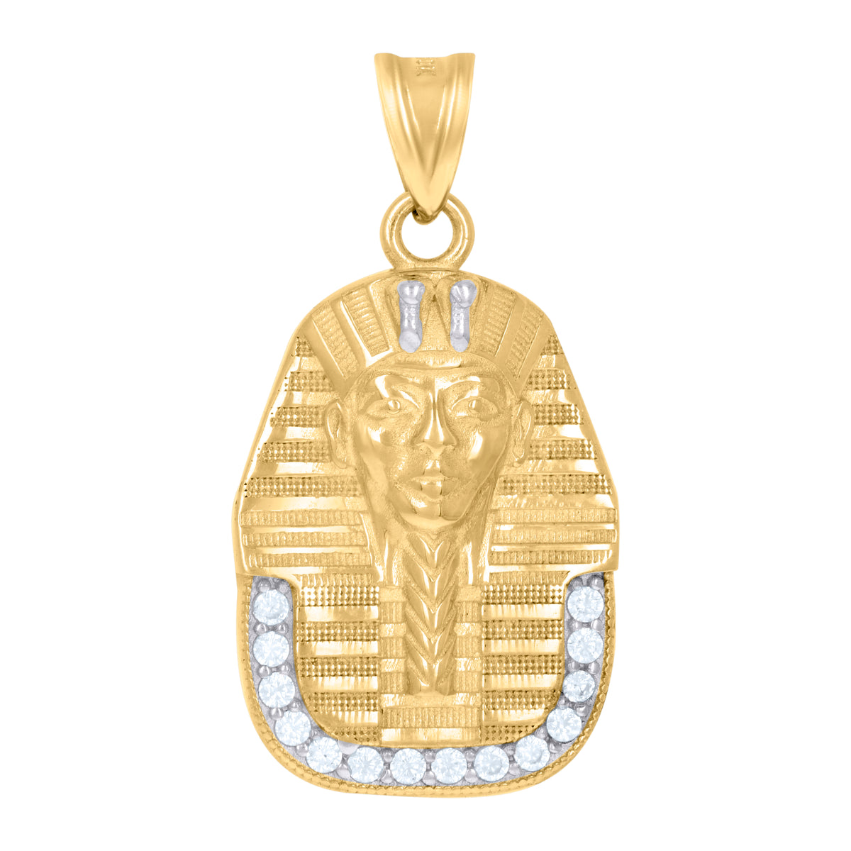 10kt Yellow Gold Mens Leo/Lion Head Animal Wildlife Charm Pendant