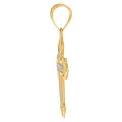 10kt Yellow Gold Mens Leo/Lion Head Zodiac Sign/Wildlife Charm Pendant