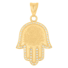 10kt Yellow Gold Mens Marijuana Leaf Fashion Charm Pendant