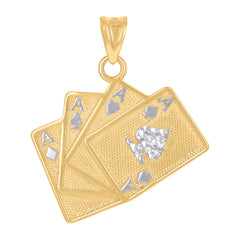 10kt Yellow Gold Mens Marijuana Leaf Fashion Charm Pendant