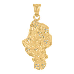 10kt Yellow Gold Mens Medusa Egyptian Fashion Charm Pendant