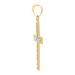 10kt Two-tone Gold His & Hers Cubic-Zirconia Trio Ring Set