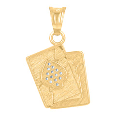 10kt Yellow Gold Mens Money Bag Easy Money Fashion Charm Pendant