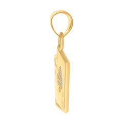 10kt Yellow Gold Mens Money Bag Easy Money Fashion Charm Pendant