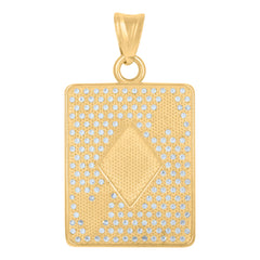 10kt Yellow Gold Mens Native Indian Fashion Charm Pendant