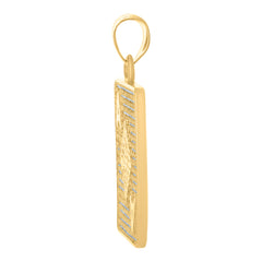10kt Yellow Gold Mens Native Indian Fashion Charm Pendant