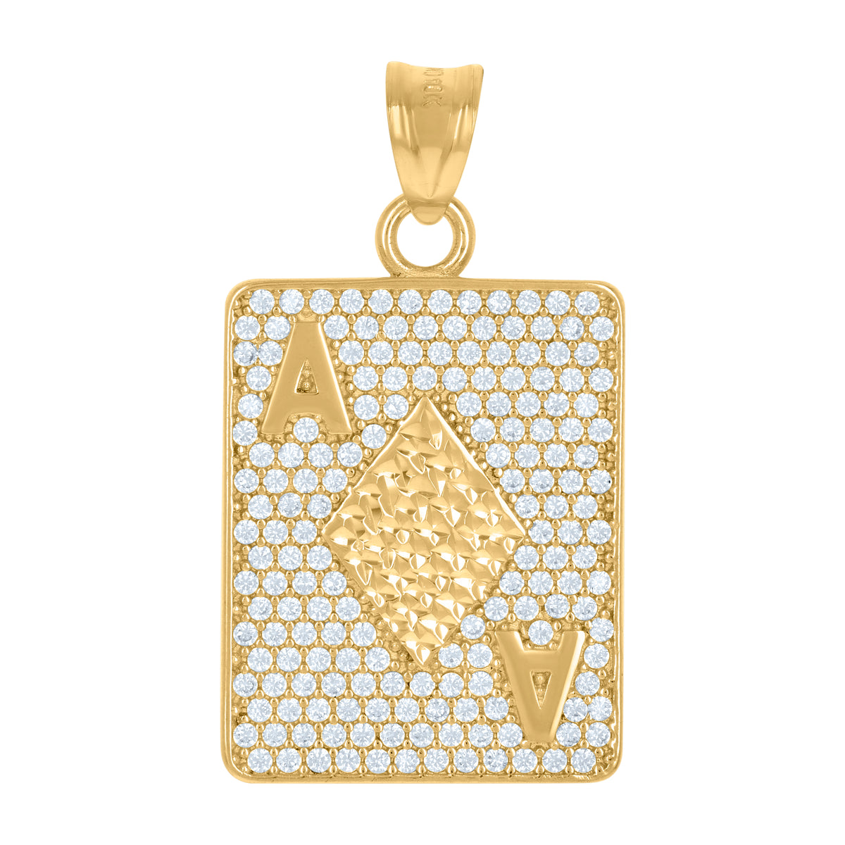10kt Yellow Gold Mens Native Indian Fashion Charm Pendant