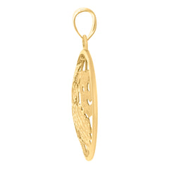 10kt Yellow Gold Mens Nugget Dc Textured Band Ring
