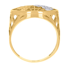 10kt Yellow Gold Mens Nugget Stud Earrings