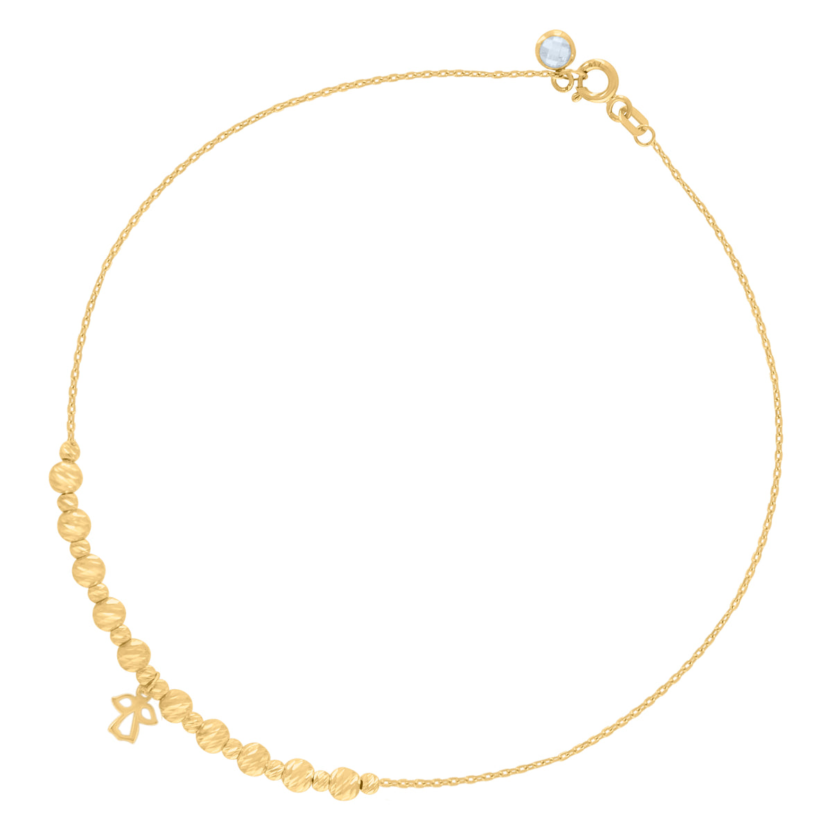 10kt Yellow Gold Womens Cubic-Zirconia Cross Religious Charm Pendant