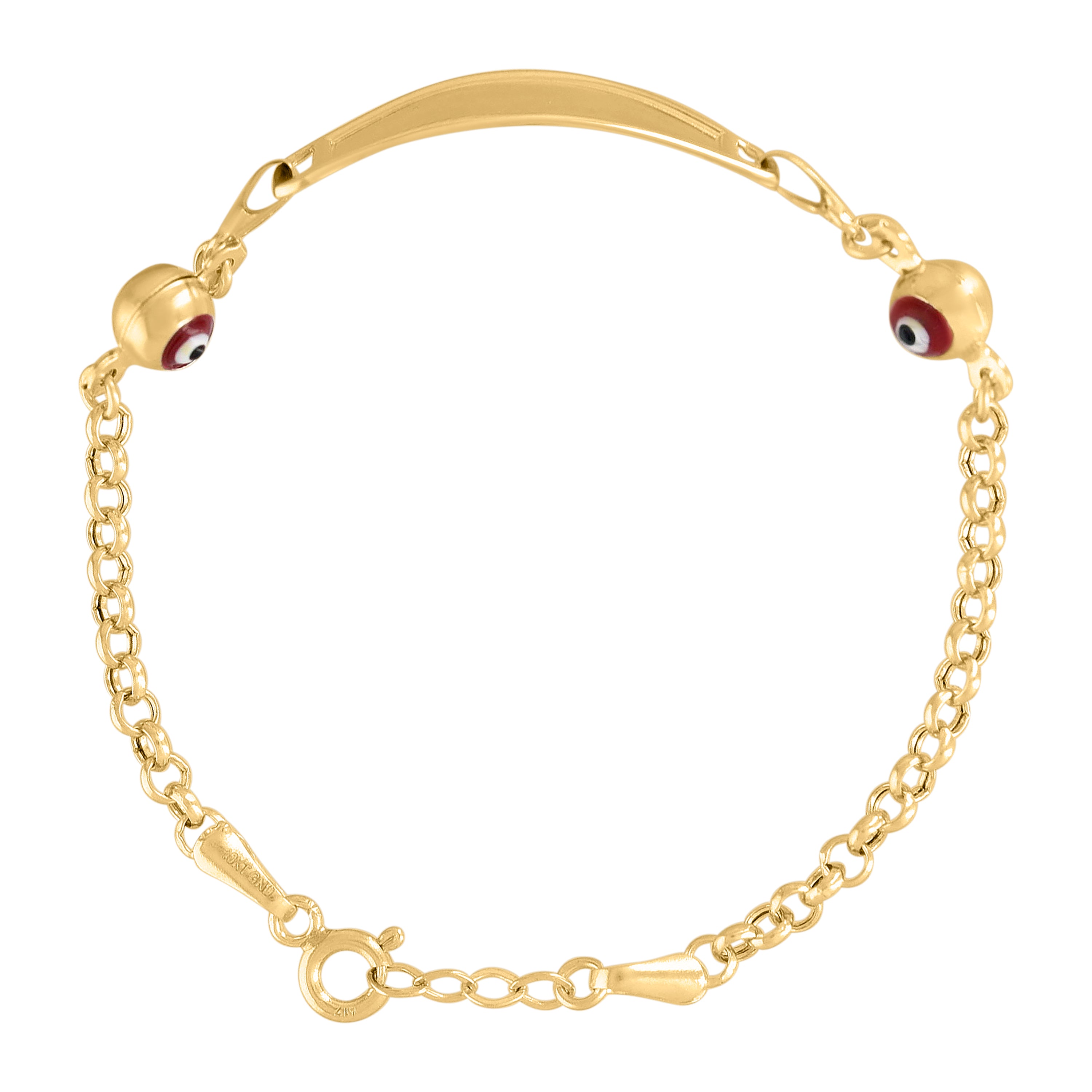 10kt Two-tone Gold Womens Heart Link 7" Bracelet