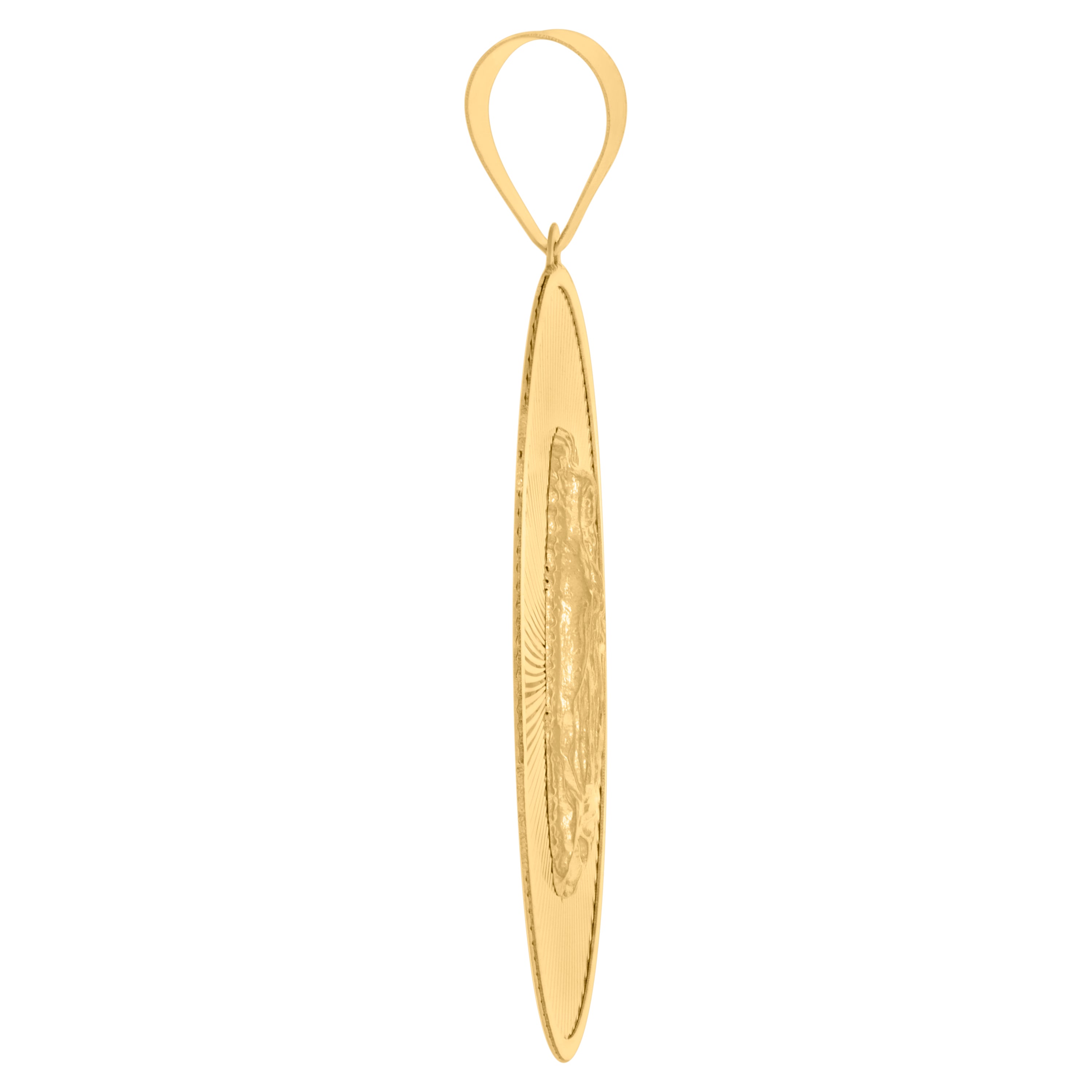 10kt Yellow Gold Mens Initials Letter M Stud Earrings