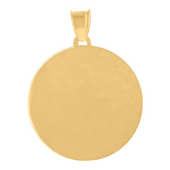 14Kt Tri-Color Gold Unisex Medallion Oval Guadalupe/Mother Marry Religious Charm Pendant