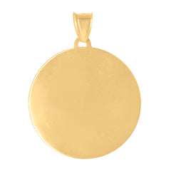 14Kt Yellow Gold Unisex Medallion Guadalupe/Mother Marry Religious Charm Pendant