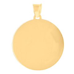 14Kt Yellow Gold Unisex Medallion Guadalupe/Mother Marry Religious Charm Pendant