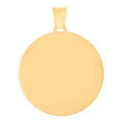 14Kt Yellow Gold Unisex Medallion Guadalupe/Mother Marry Religious Charm Pendant