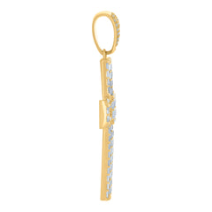 10kt Yellow Gold Mens Initials Letter P Stud Earrings