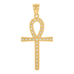 10kt Two-tone Gold Womens Greek Key Fashion Ring