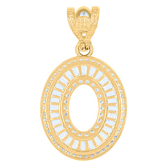 10kt Yellow Gold Mens Photo Frame Medallion Charm Pendant