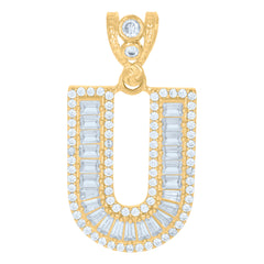 10kt Yellow Gold Mens Pink White Cubic-Zirconia St. Jude Religious Charm Pendant