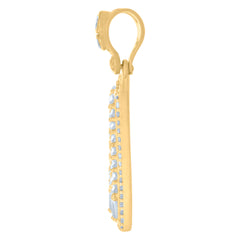 10kt Yellow Gold Mens Playing Cards Gambling Fashion Charm Pendant