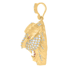 10kt Yellow Gold Mens Sword Dollar Sign Currency Charm Pendant