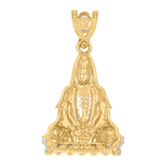 10kt Yellow Gold Mens St. Lazarus Religious Charm Pendant