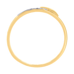 14kt Two-Tone Gold Womens Love Heart Ring