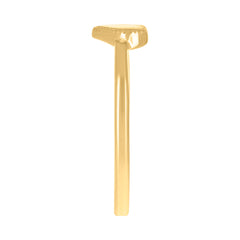 14kt Yellow Gold Womens Cubic-Zirconia Heart Ring