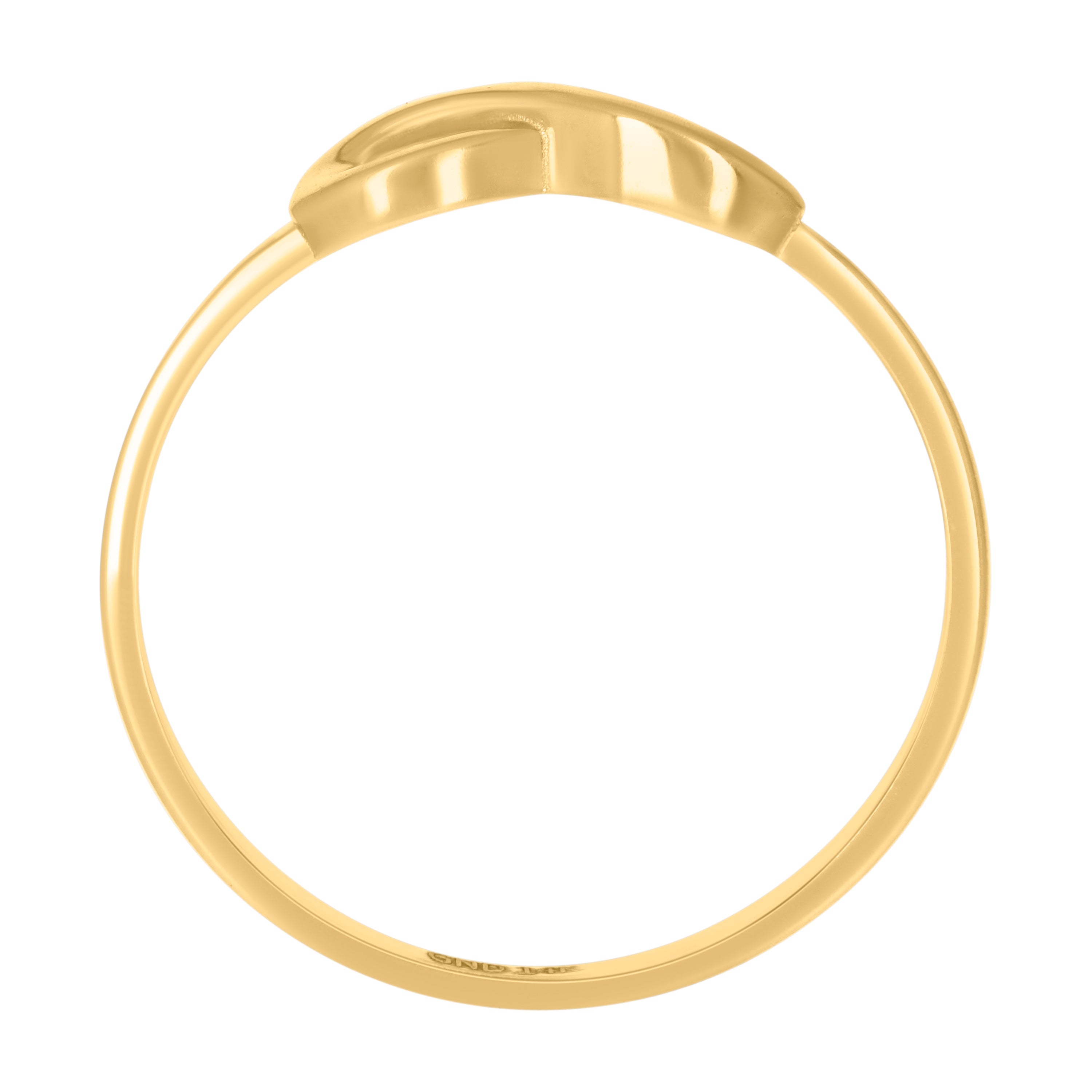 14kt Yellow Gold Womens Infinity Symbol Ring
