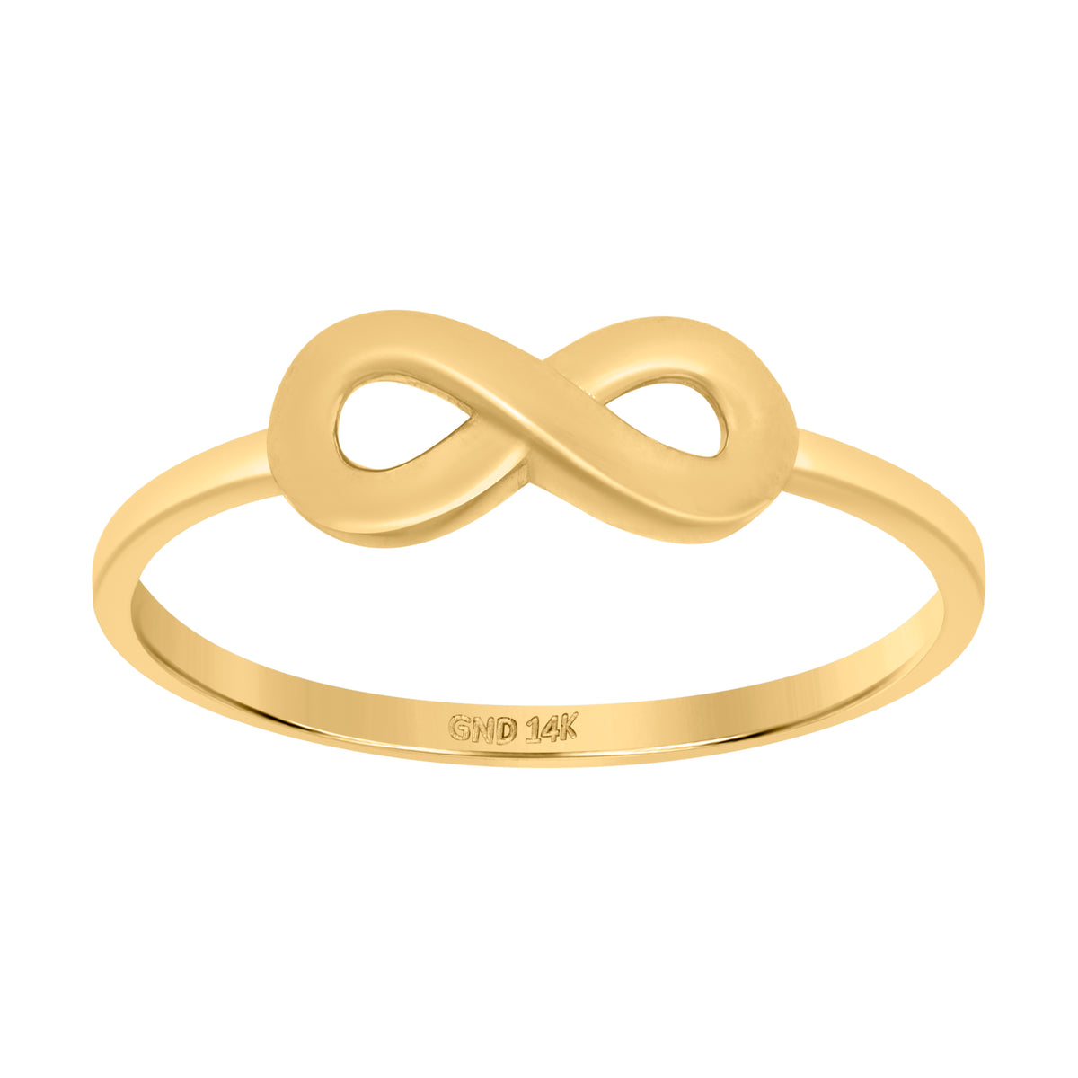 14kt Yellow Gold Womens Infinity Symbol Ring