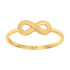 14kt Yellow Gold Womens Infinity Symbol Ring
