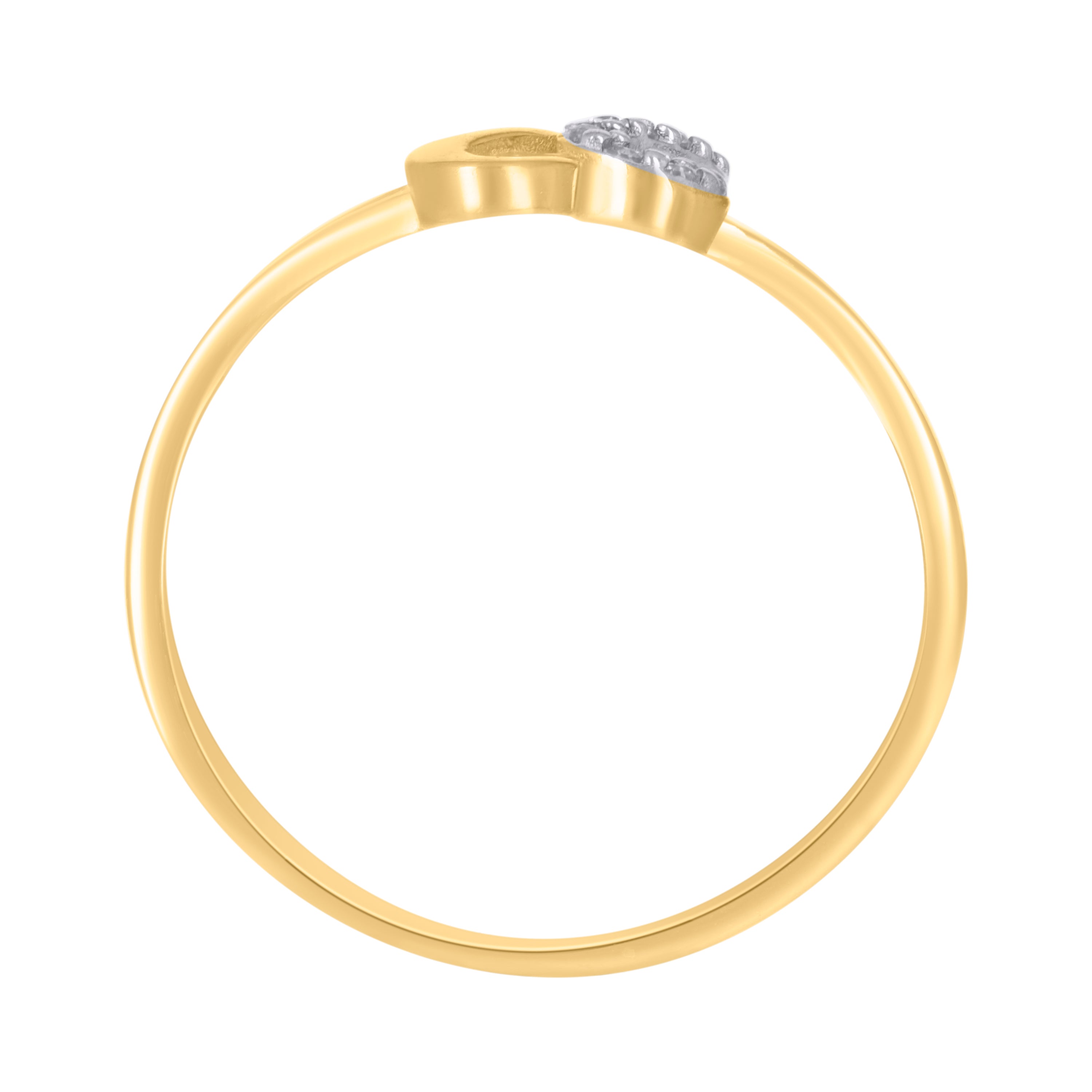 14kt Two-Tone Gold Womens Cubic-Zirconia Infinity Symbol Ring