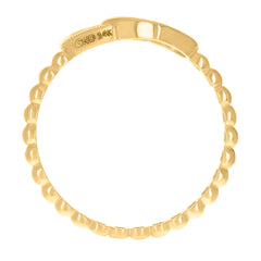 14kt Yellow Gold Womens Double Heart Ring