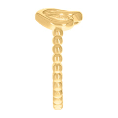 14kt Yellow Gold Womens Double Heart Ring