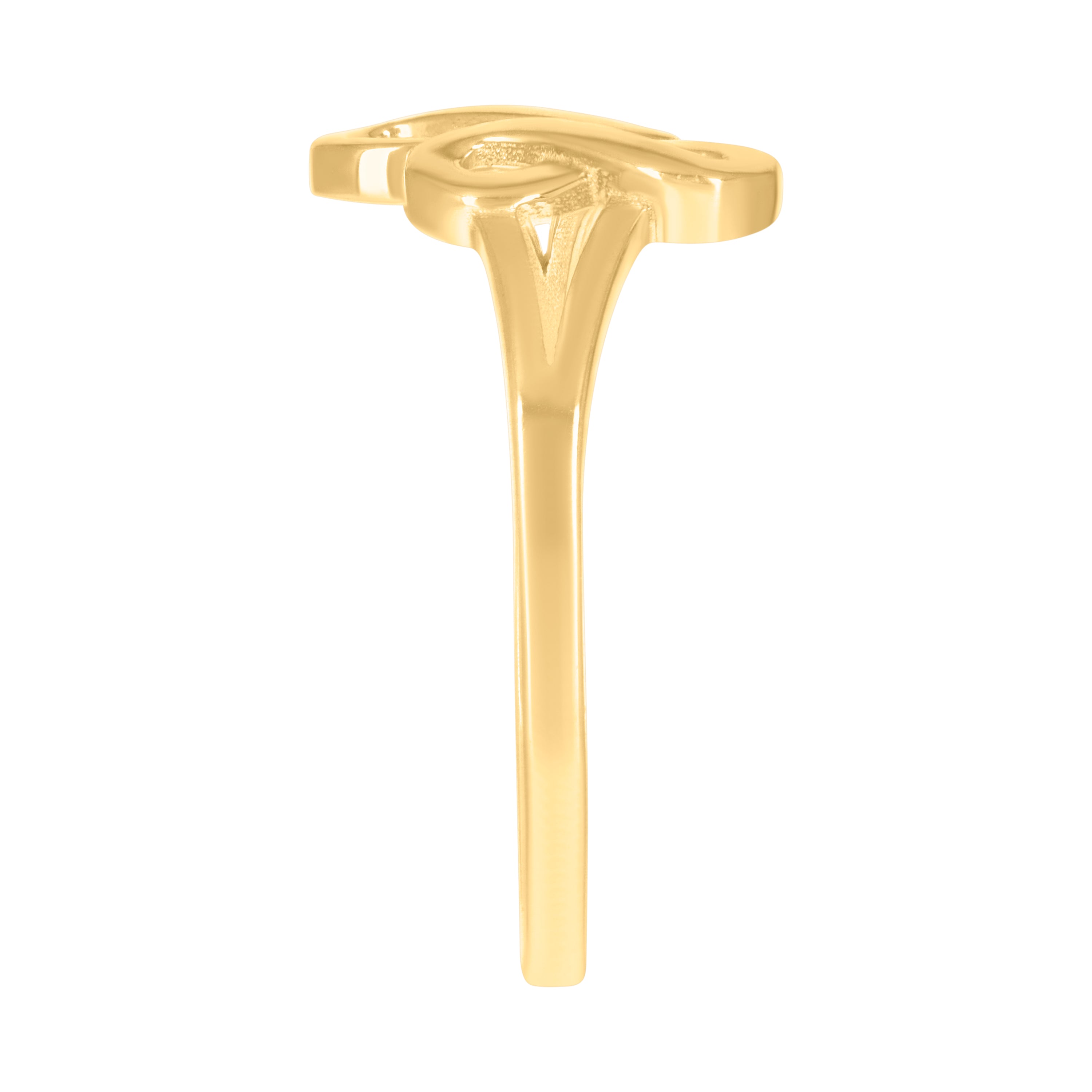 14kt Yellow Gold Womens Infinity Symbol Ring