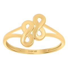 14kt Yellow Gold Womens Infinity Symbol Ring