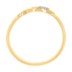 14kt Two-Tone Gold Womens Cubic-Zirconia Love Heart Ring