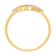 14kt Two-Tone Gold Womens Heart Ring