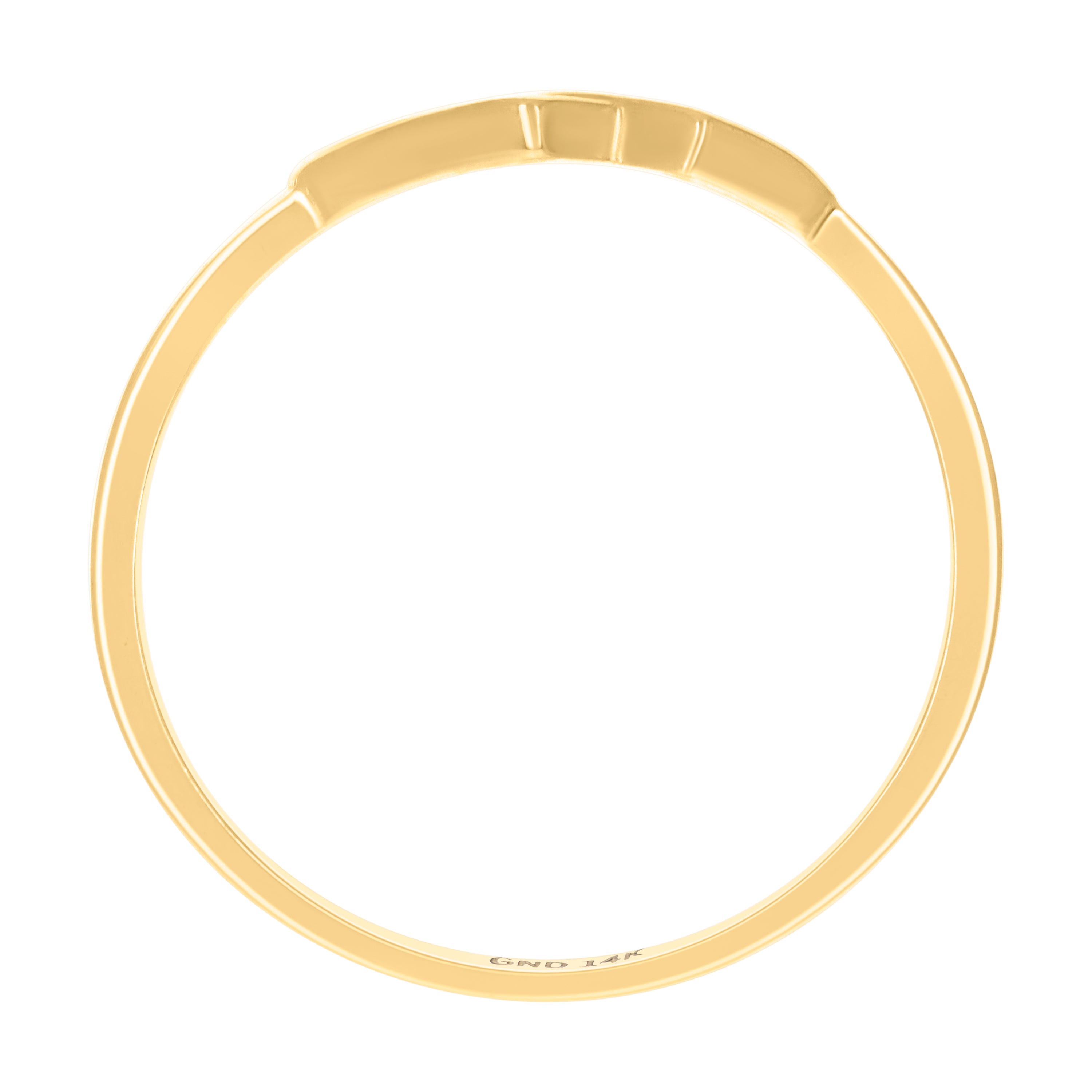 14kt Yellow Gold Womens Double Heart Ring