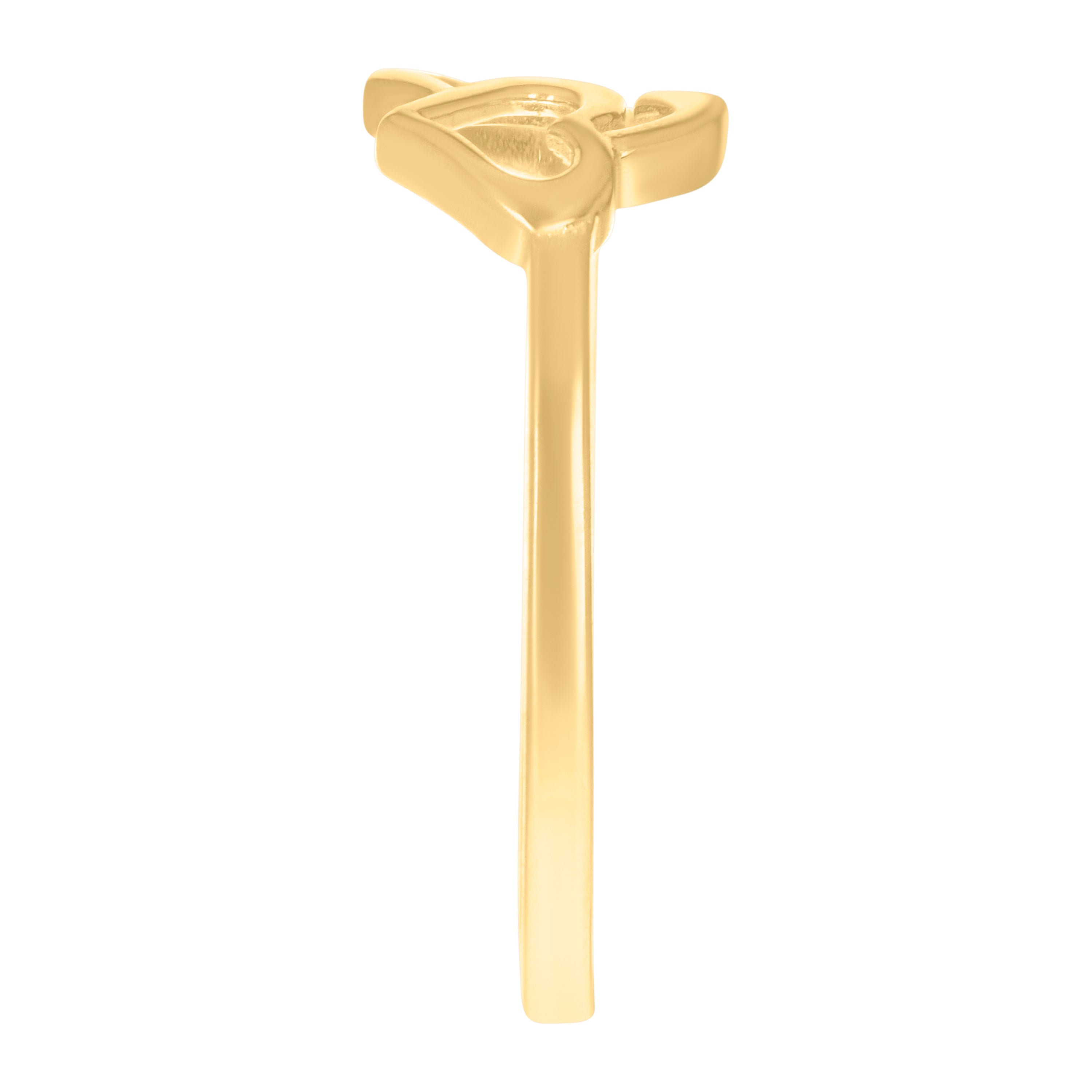 14kt Yellow Gold Womens Double Heart Ring