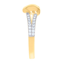 14kt Two-Tone Gold Womens Cubic-Zirconia Heart Ring