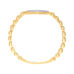 14kt Two-Tone Gold Womens Cubic-Zirconia Heart Ring