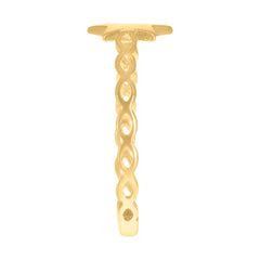 14kt Yellow Gold Womens Star Fashion Ring