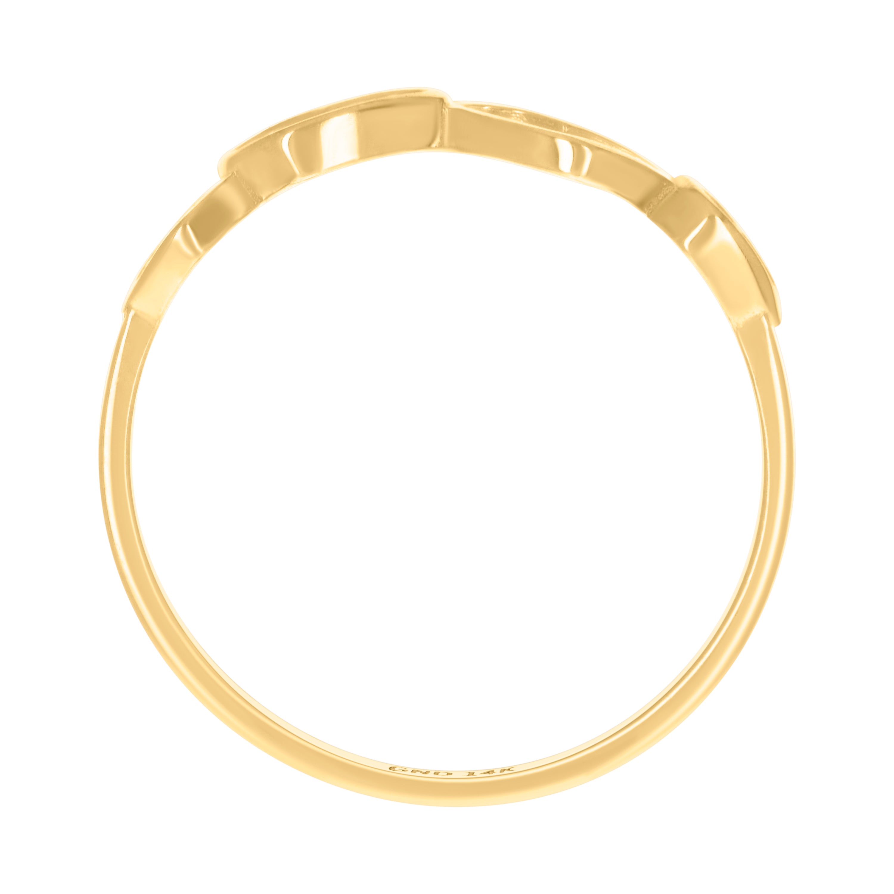 14kt Yellow Gold Womens Heart Ring
