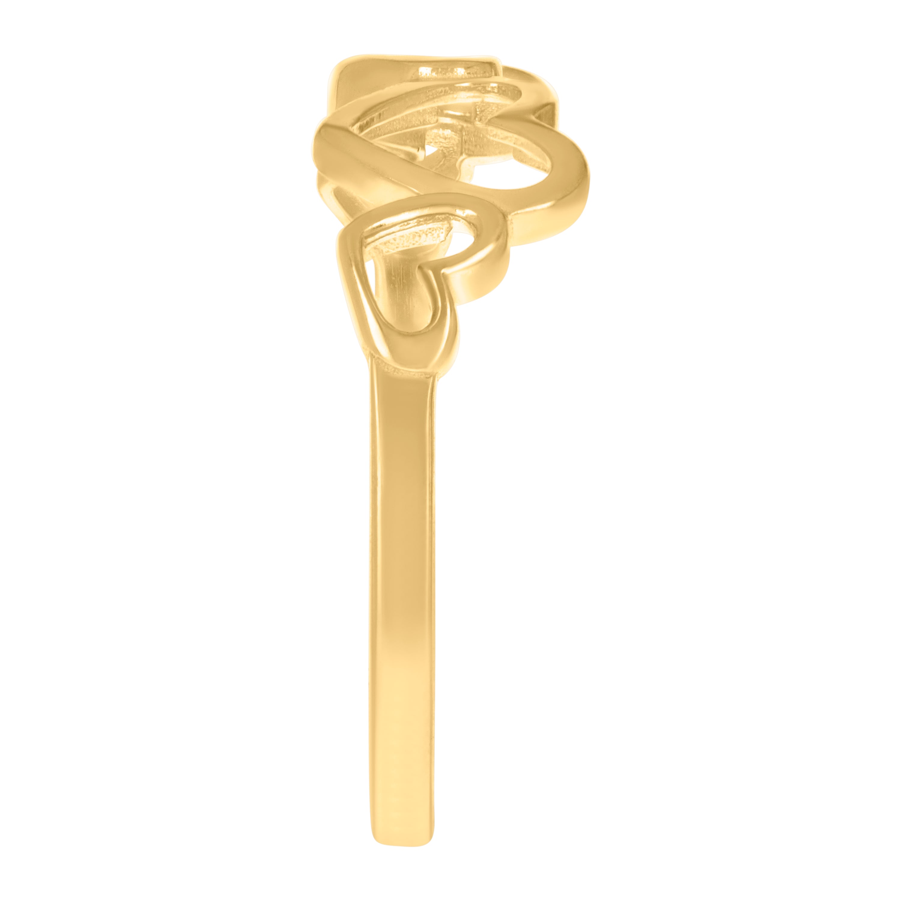 14kt Yellow Gold Womens Heart Ring