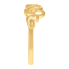14kt Yellow Gold Womens Heart Ring