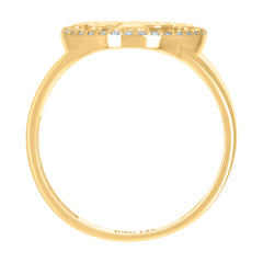 14kt Yellow Gold Womens Cubic-Zirconia Tree Of Life Good Luck Ring