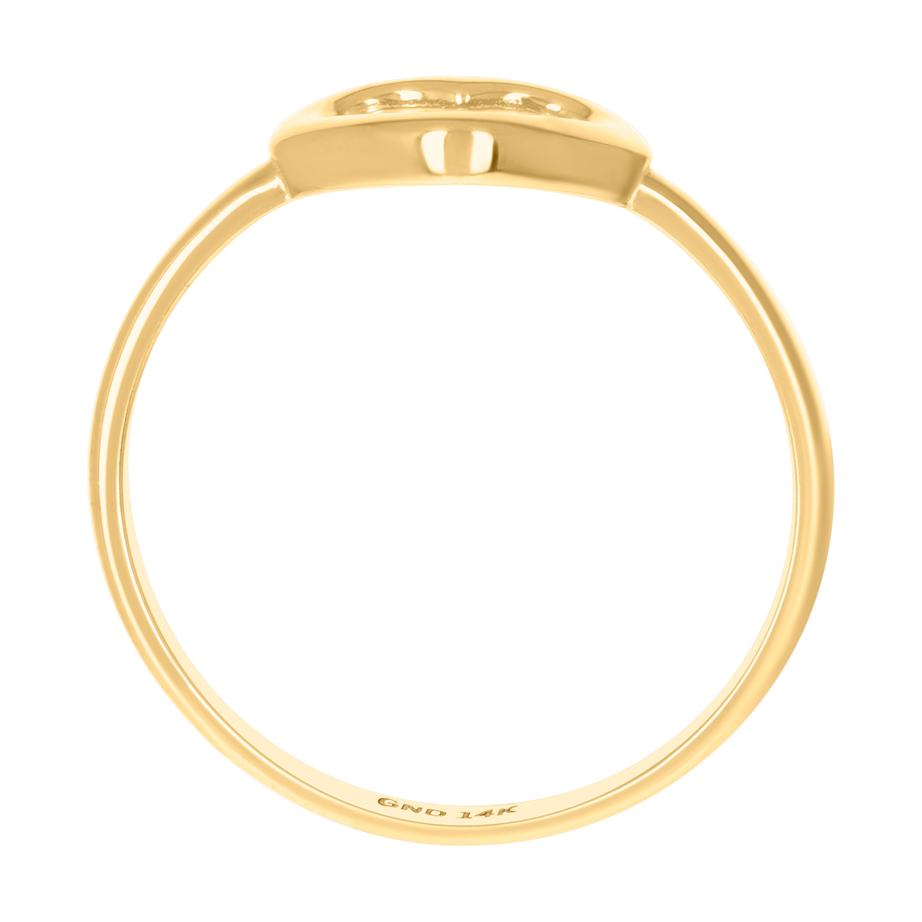 14kt Yellow Gold Womens Heart Ring