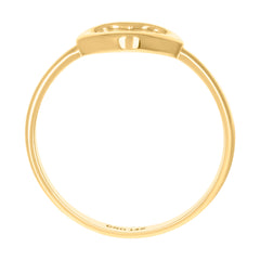 14kt Yellow Gold Womens Heart Ring